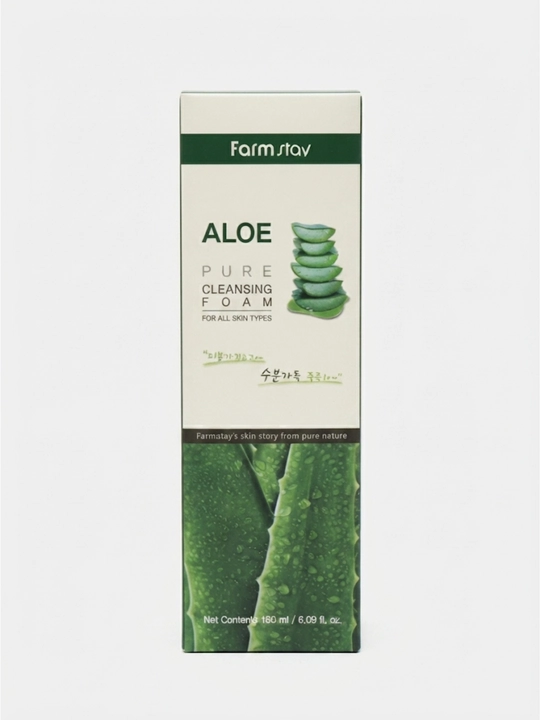 Farmstay Aloe Pure Cleansing Foam aloe veraga ega terini tozalovchi va namlantiruvchi (180 ml)