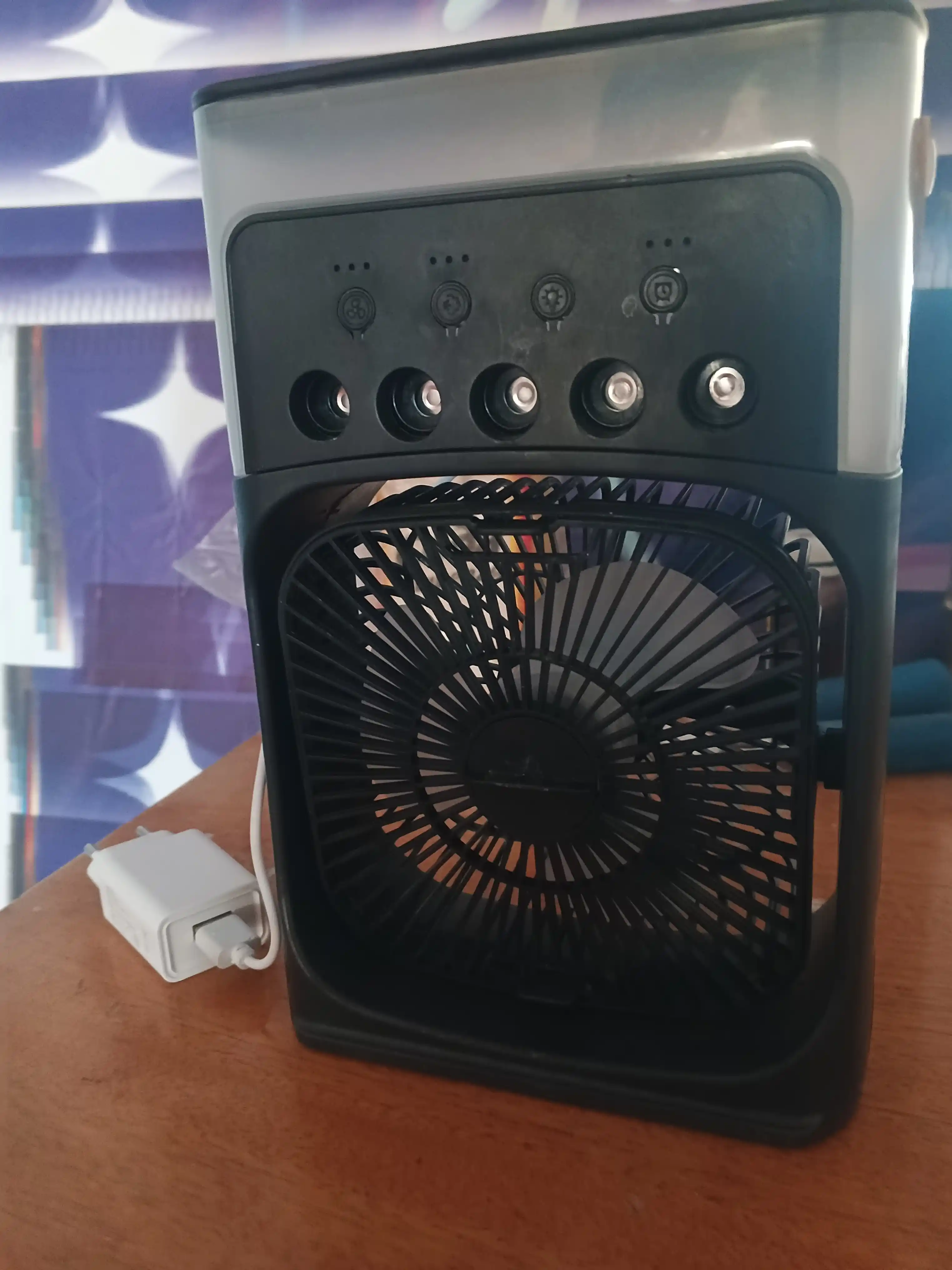 Portativ mini konditsioner, namlagich, mini ventilyator, 3 tasi 1da