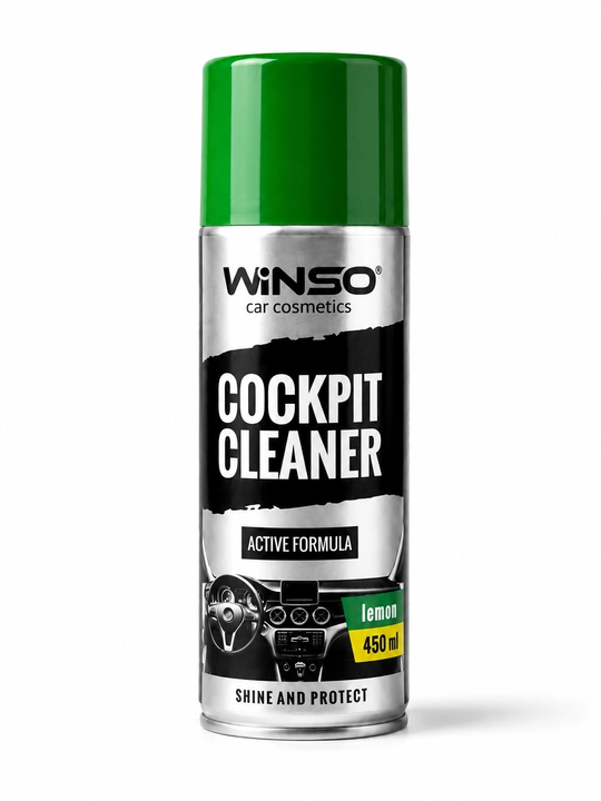 Автоочиститель WiNSO Cockpit Cleaner Lemon 450 мл, очиститель для салона автомобиля - 