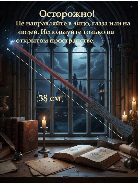 Волшебная палочка BARGO стреляющая огнём реквизит для фокусов большой калибр, 6 мм