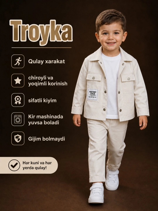 1-4 yoshli o‘g‘il bolalar uchun kuzgi uchlik - 