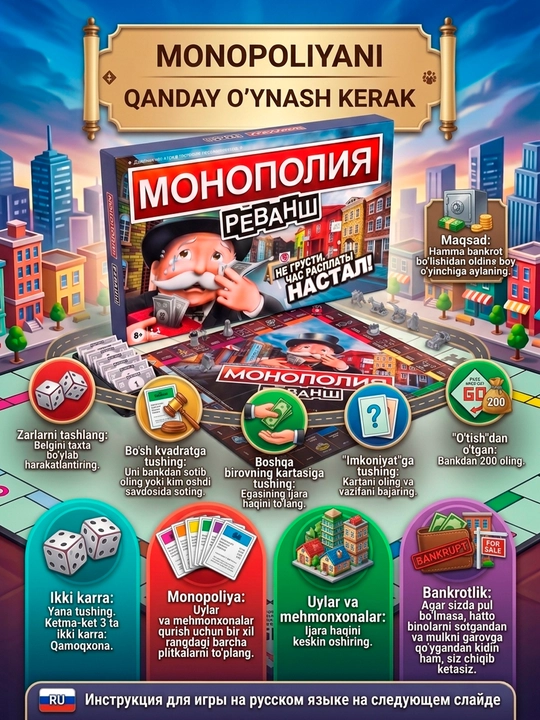 Stol o‘yini Monopoliya, oilaviy o'yin, Monopoliya Revansh, Monopoliya Garri Potter