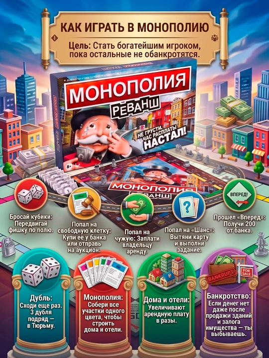 Stol o‘yini Monopoliya, oilaviy o'yin, Monopoliya Revansh, Monopoliya Garri Potter