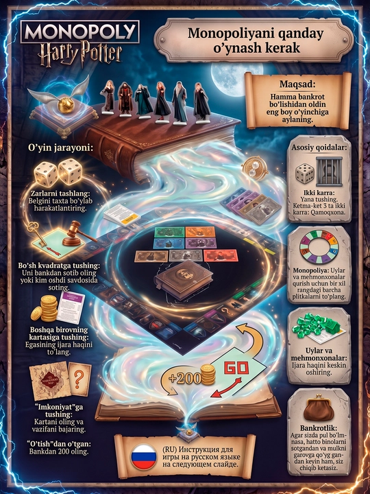 Stol o‘yini Monopoliya, oilaviy o'yin, Monopoliya Revansh, Monopoliya Garri Potter