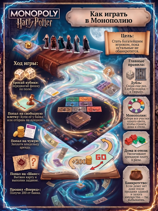 Stol o‘yini Monopoliya, oilaviy o'yin, Monopoliya Revansh, Monopoliya Garri Potter