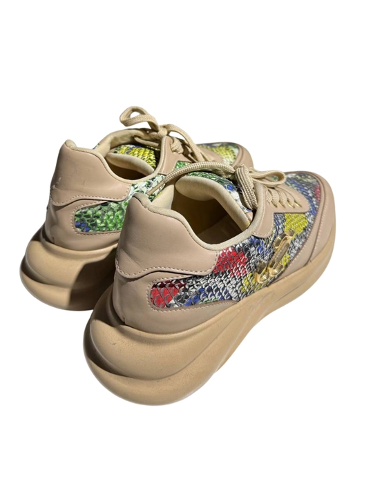 Кроссовки для девочек с фактурным принтом под змеиную кожу GREAT SHOES 1384