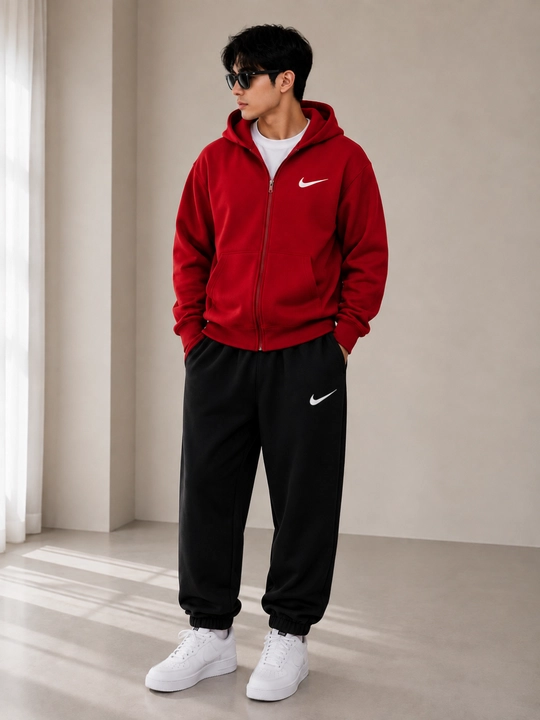 Erkaklar sport kostyumi, huddi va jogger shalvar, standart 44,46,48,50 gacha