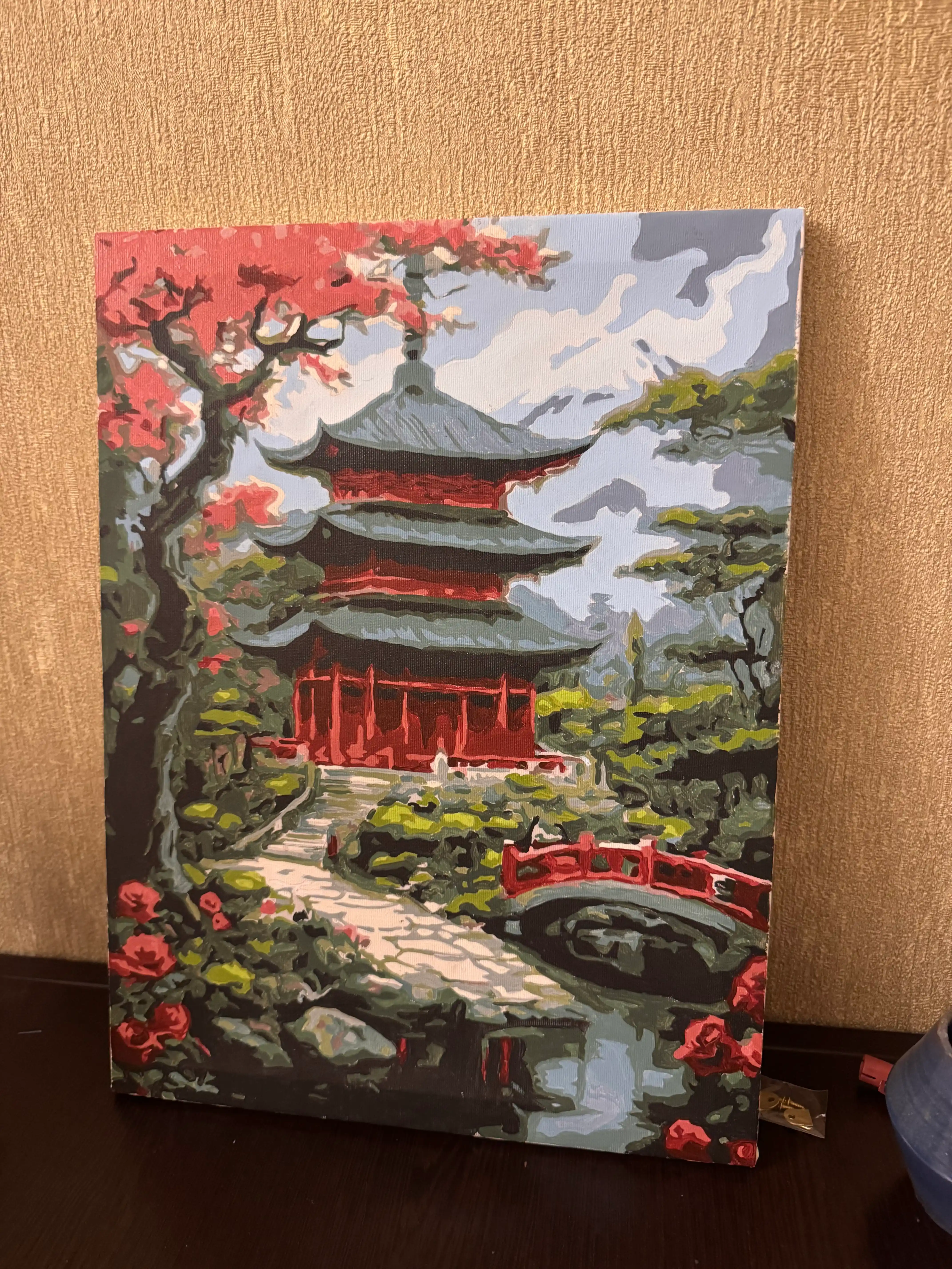Raqamlar bo'yicha rasm Skystore Shaxarlar asosli ramkaga tortilgan, 30x40 sm