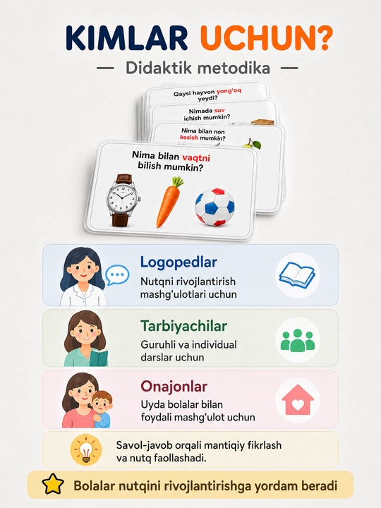 Mantiqiy savollar kartochkalari