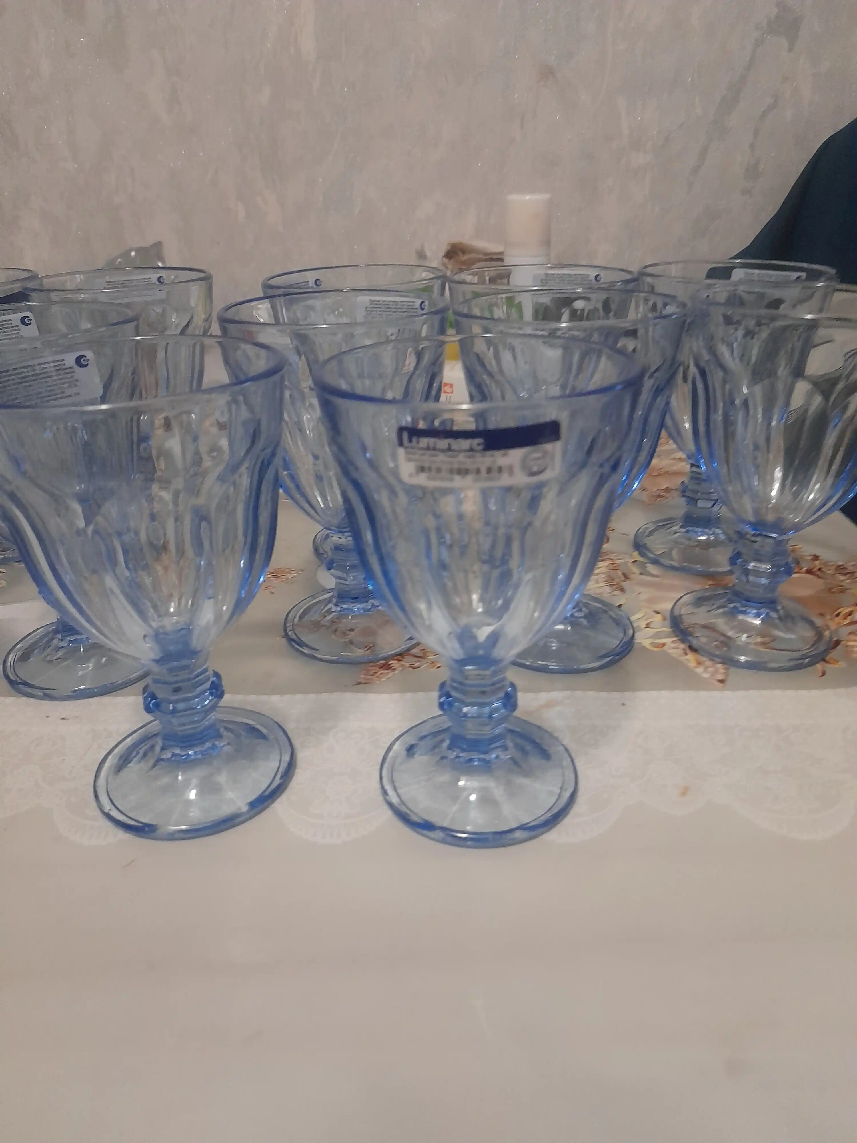 Luminarc "Roman", ko‘k rangli vino bokallari to'plami, 240 ml, 6 dona