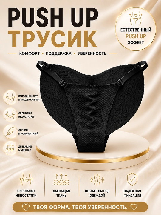 Push-up effektli korreksion trusiklar— qomatni tortuvchi yuqori belli choksiz ichki kiyim