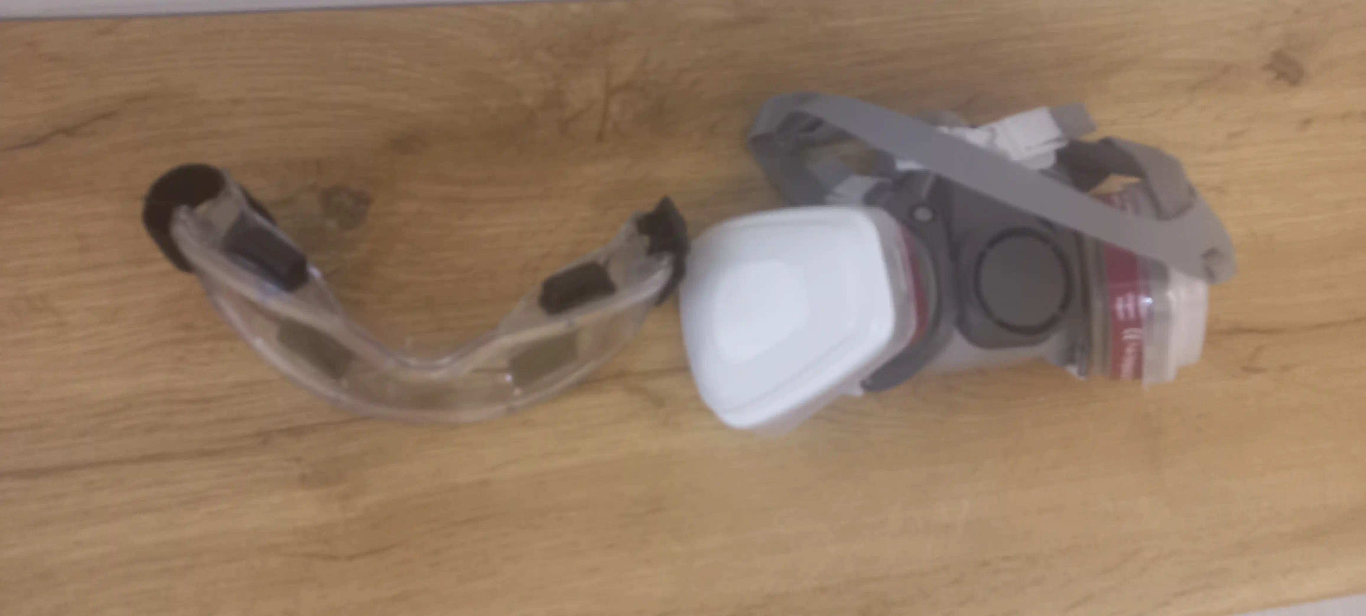 Respirator yarim niqobli, professional himoya ko'zoynagi bilan