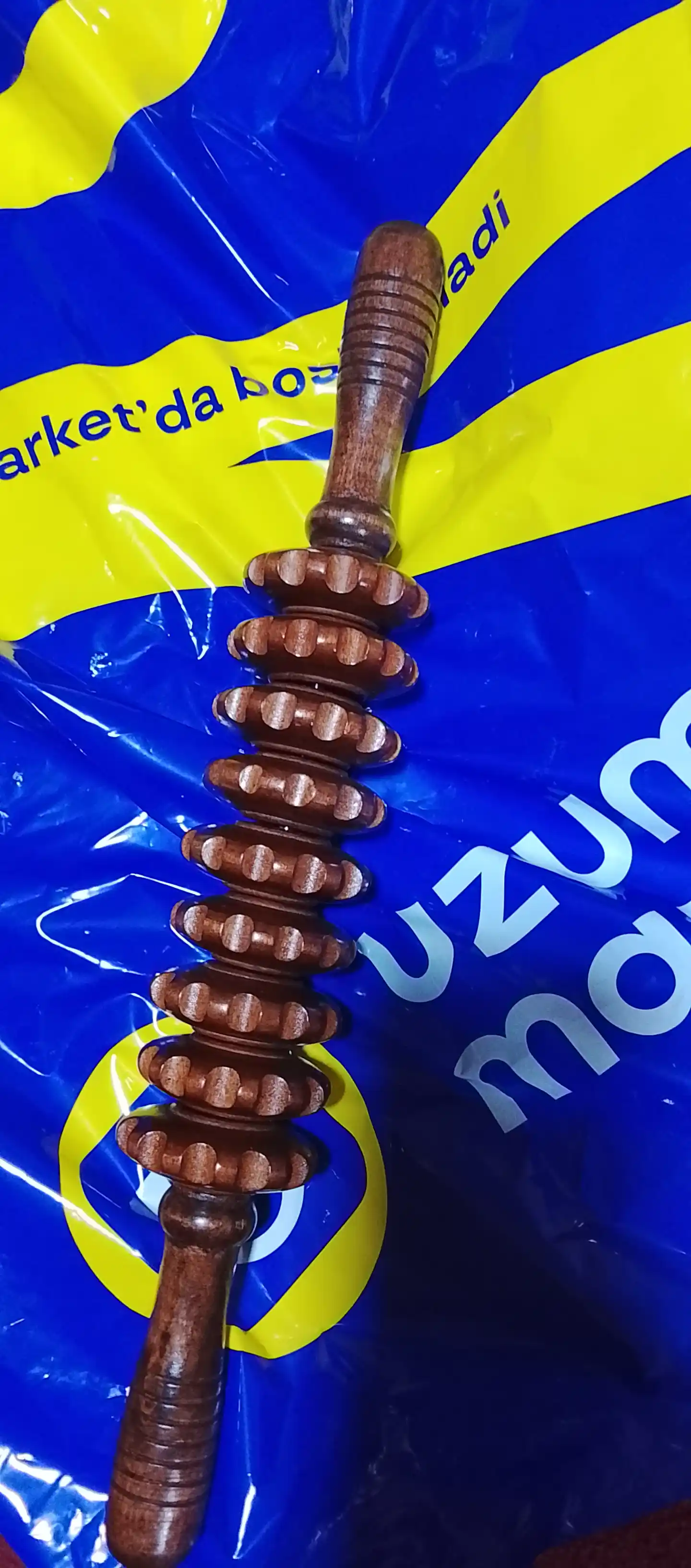 Massaj uchun rolikli yog‘och massaj moslamasi, tana uchun sellyulitga qarshi