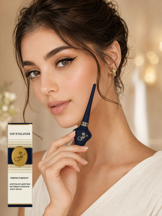 Ko'z uchun suvga chidamli podvodka FFLEUR Dip Eyeliner - 