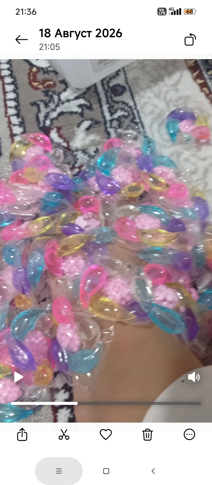 6 dan 1 gacha kapsulalar kir yuvish uchun, xushbo'y hidli, universal 36 dona