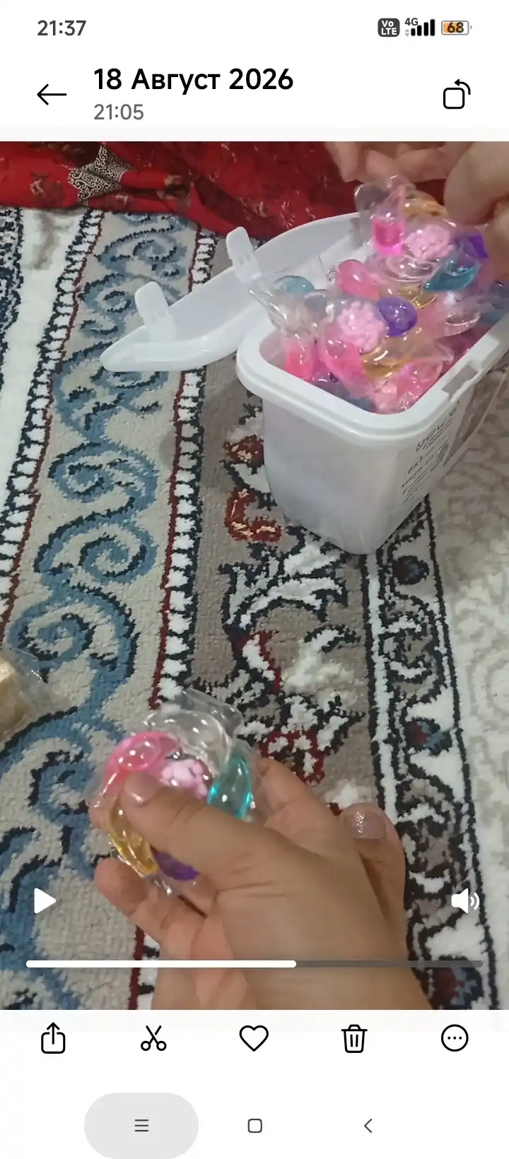 6 dan 1 gacha kapsulalar kir yuvish uchun, xushbo'y hidli, universal 36 dona
