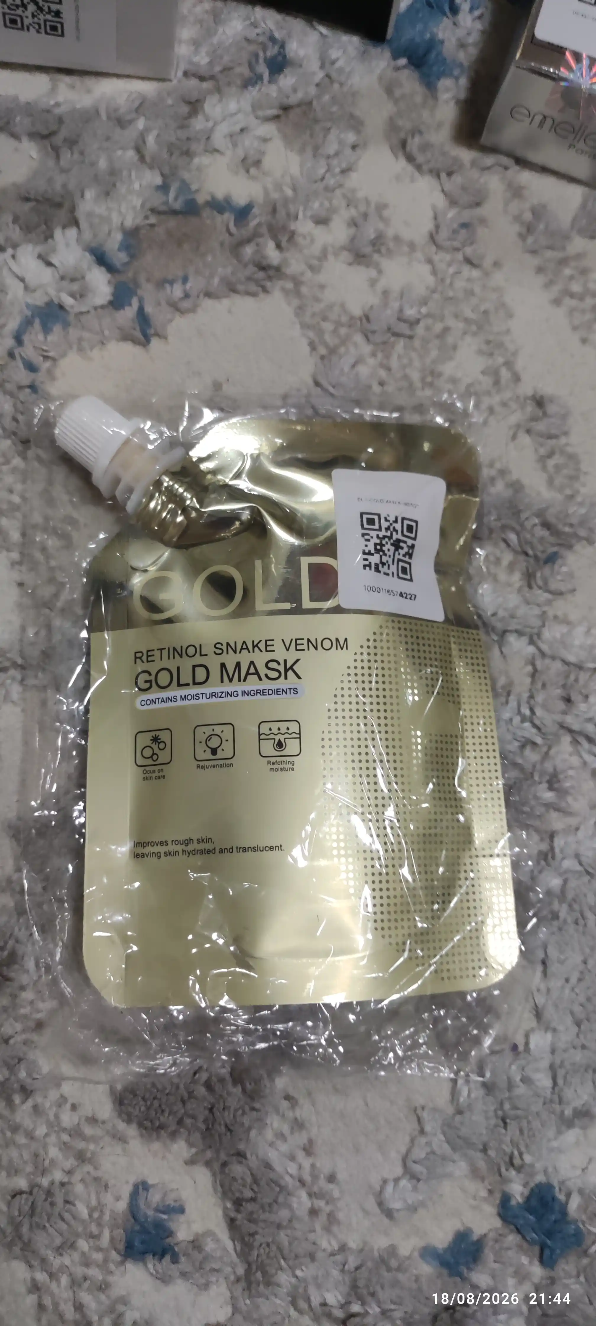 Жидкая маска для лица Gold Mask для увлажнения, омоложения и ухода за кожей лица, 100 г