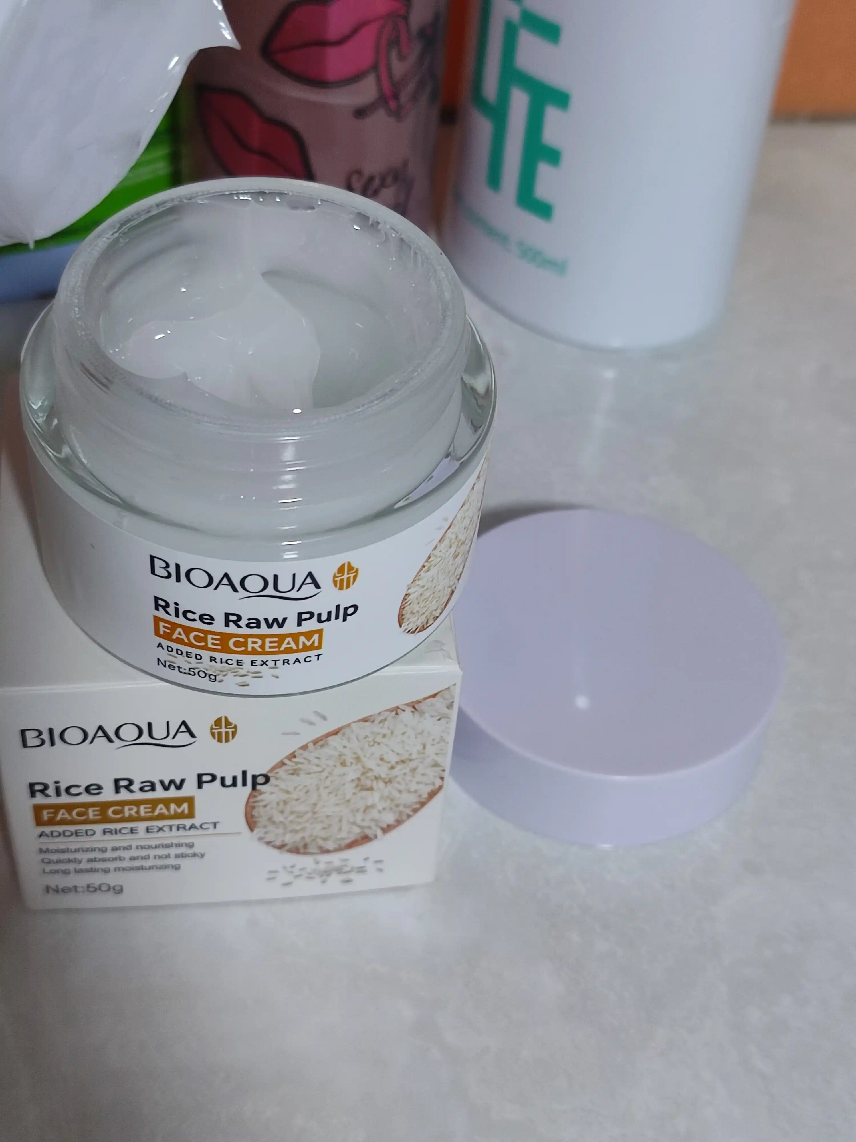 Увлажняющий крем для лица Bioaqua с экстрактом риса, 50 г