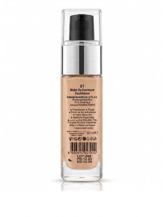 Ayollar kosmetikasi, tonal krem,yuz uchun tonal krem,Gabrini tonal krem matte foundation