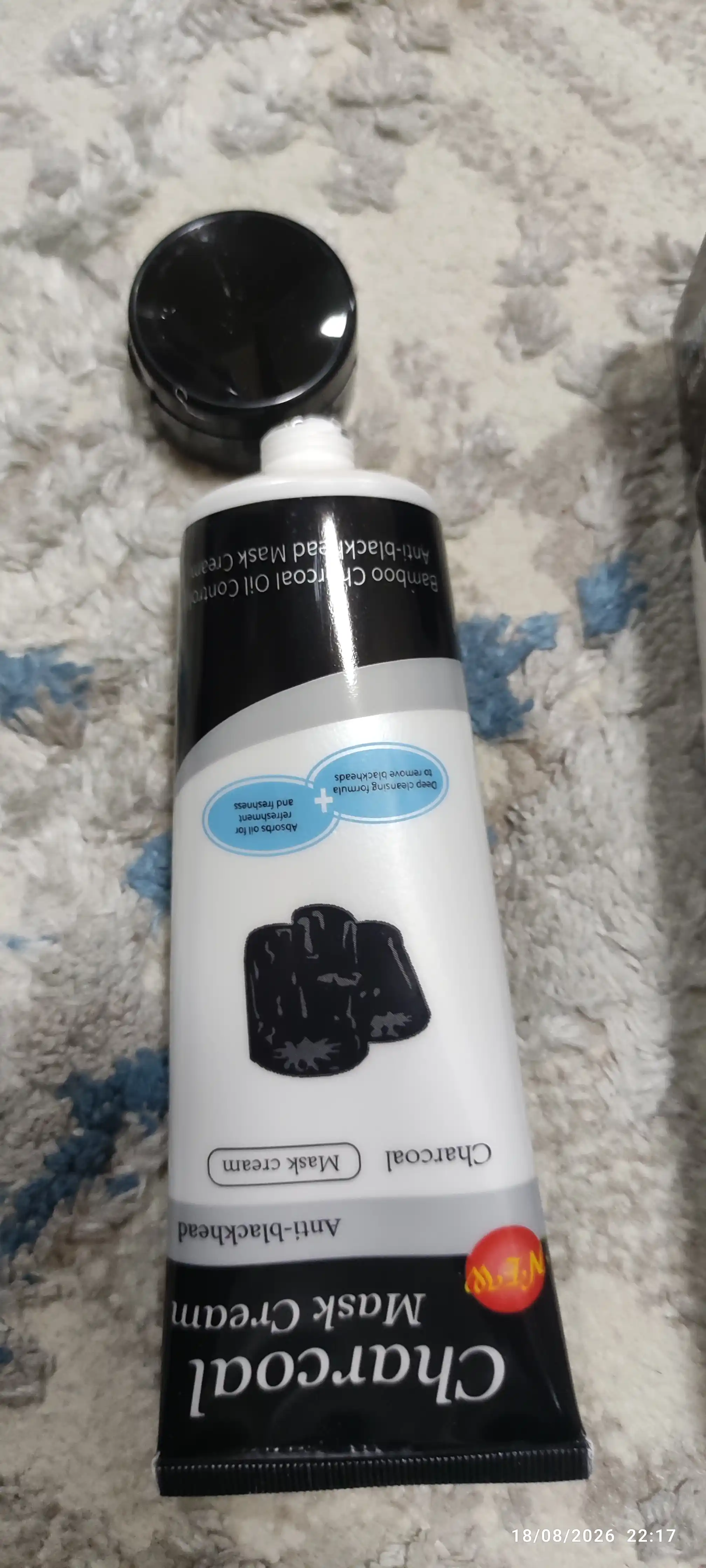 Маска для лица Charcoal Black Mask — от черных точек и очищения пор, 130 г