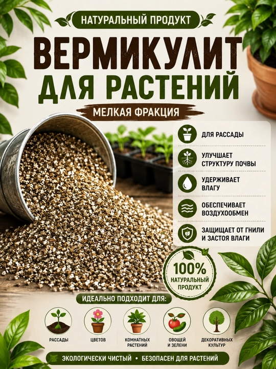 Вермикулит для растений — 100% природный гидроаккумулятор и разрыхлитель - 
