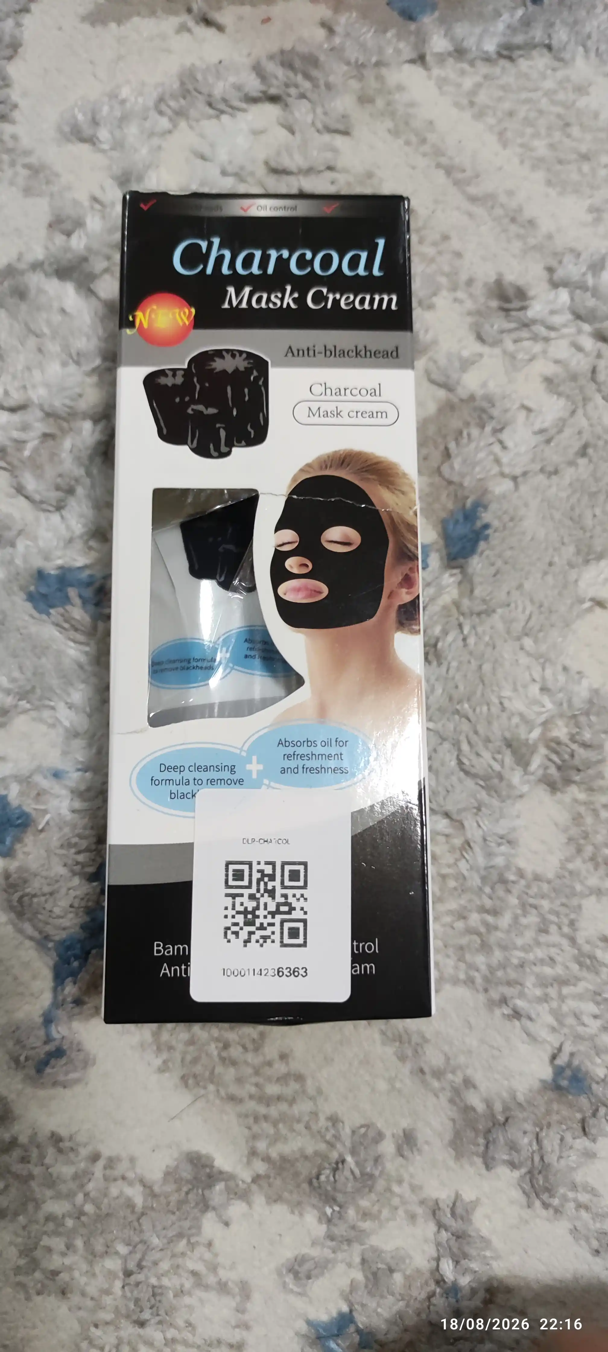 Маска для лица Charcoal Black Mask — от черных точек и очищения пор, 130 г