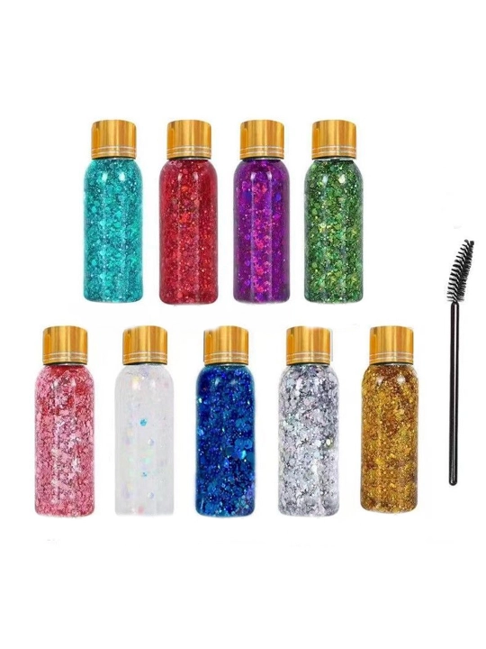 Soch va yuz uchun glitterni yaltiratuvchi bezak, gimnastika, makiyaj uchun yaltiroq zar