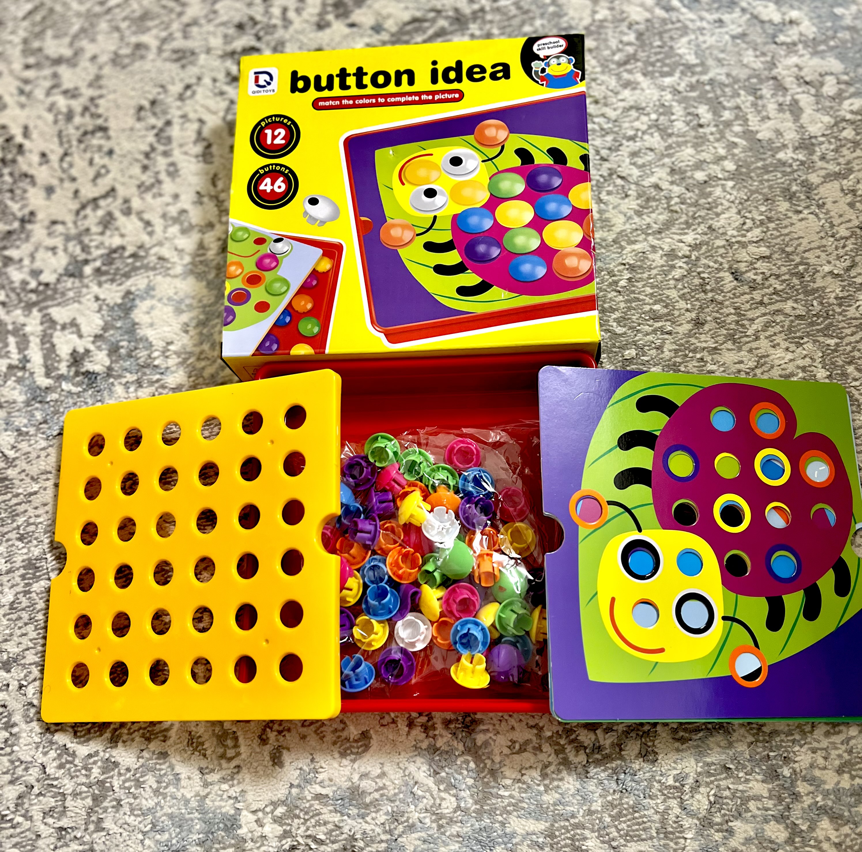 Мозаика с кнопками Button idea, 12 трафаретов