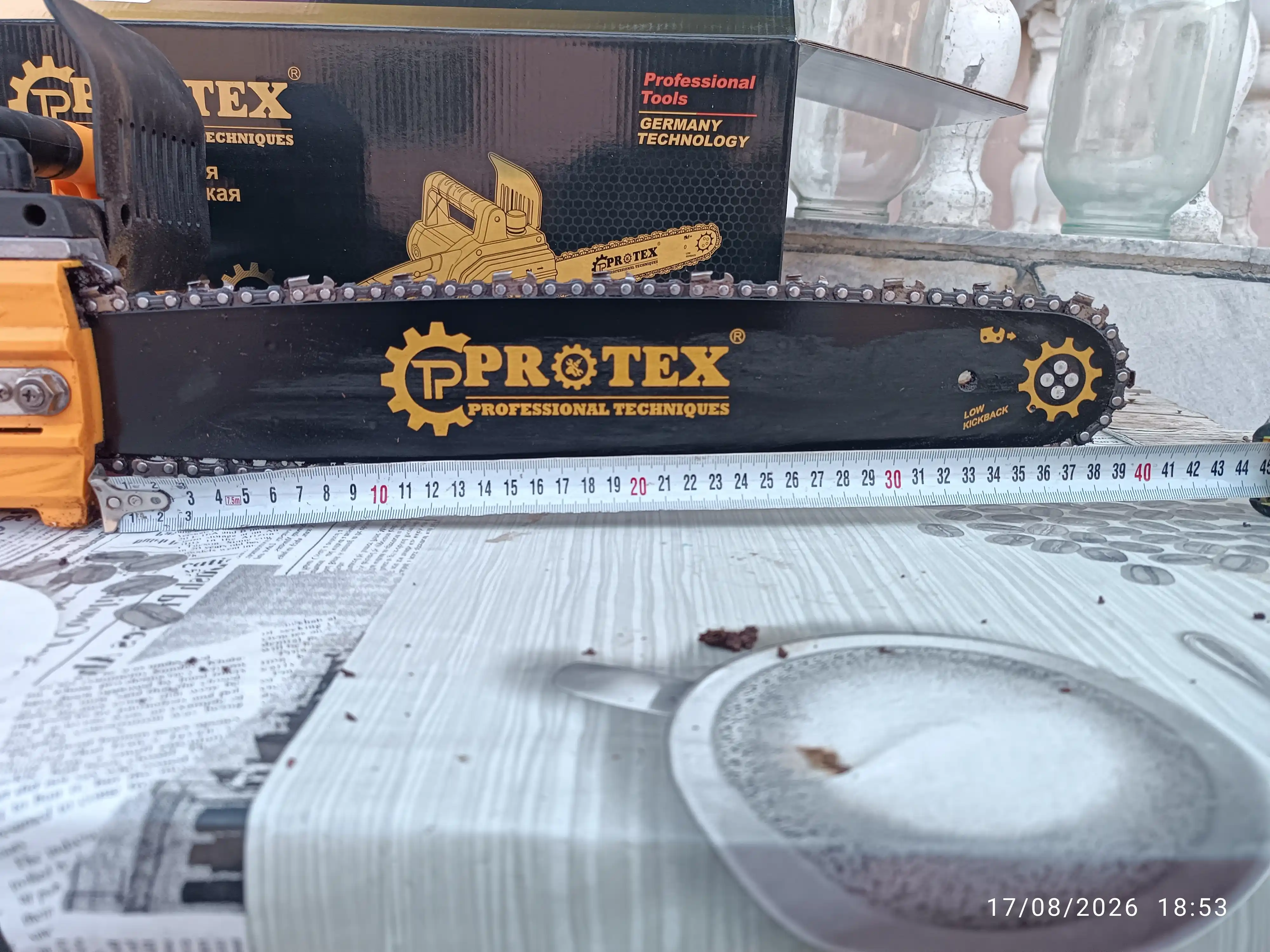 Protex 1800W 29T elektr zanjirli arrasi - Elektr arrani avtomatik moylash tizimi