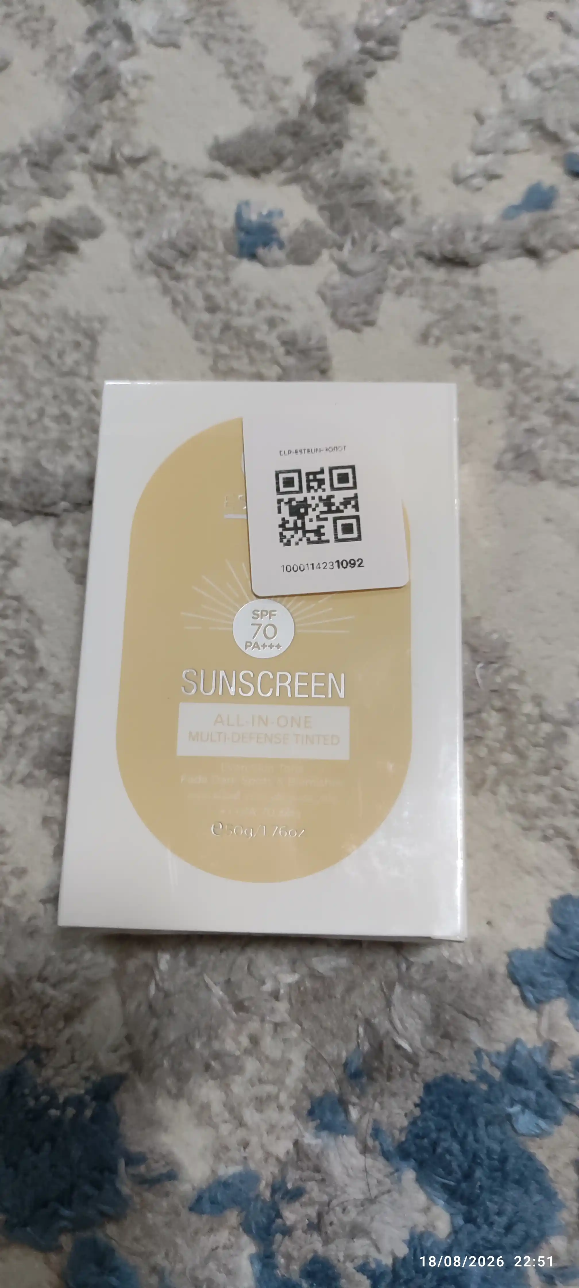 Quyoshdan himoyalovchi krem Estelin, SPF yuz va tana uchun krem, oqartiruvchi 100, 50 g
