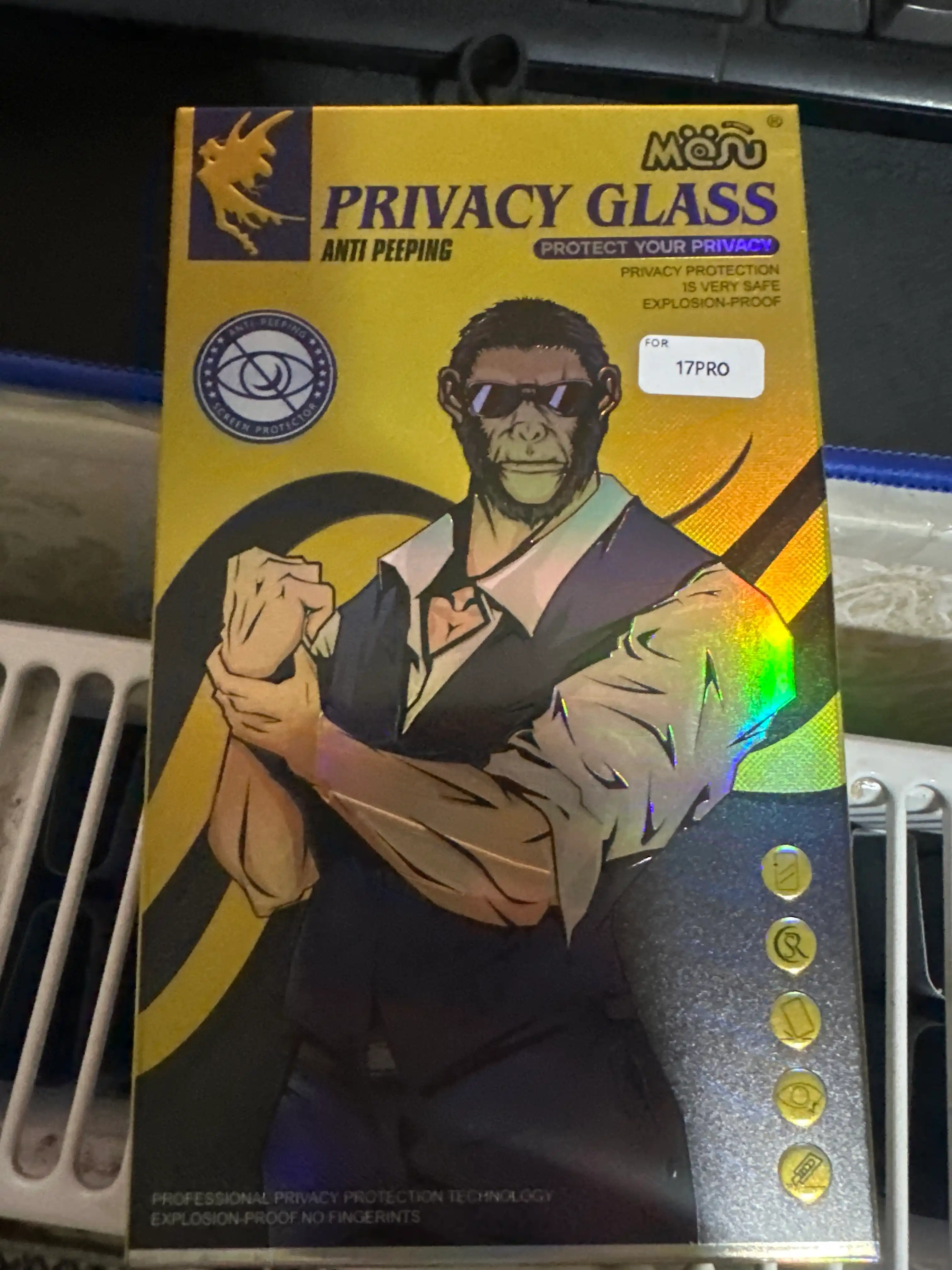 IPhone XR - 17 Pro Max uchun josusga qarshi himoya oynasi