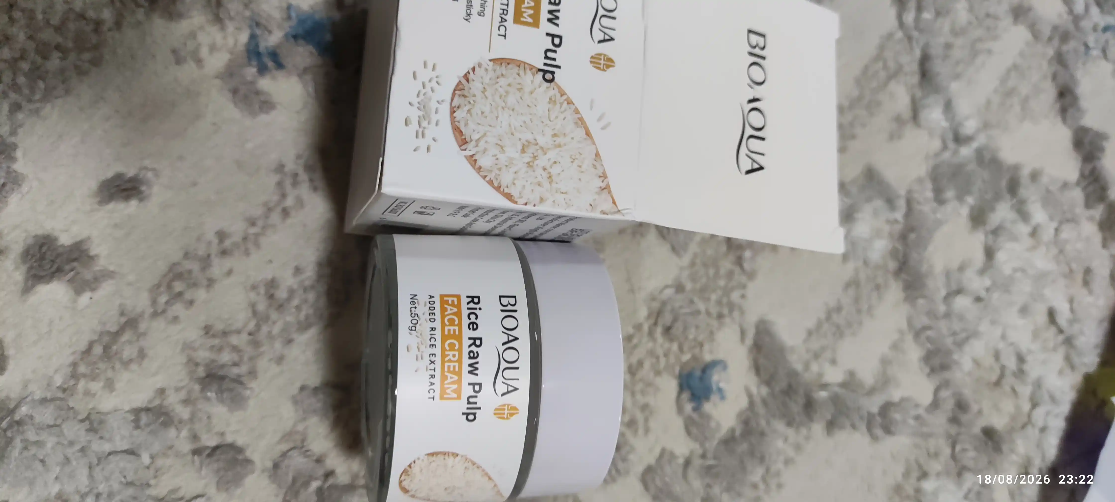 Bioaqua guruch ekstraktli yuz uchun krem, namlantiruvchi krem, 50 g