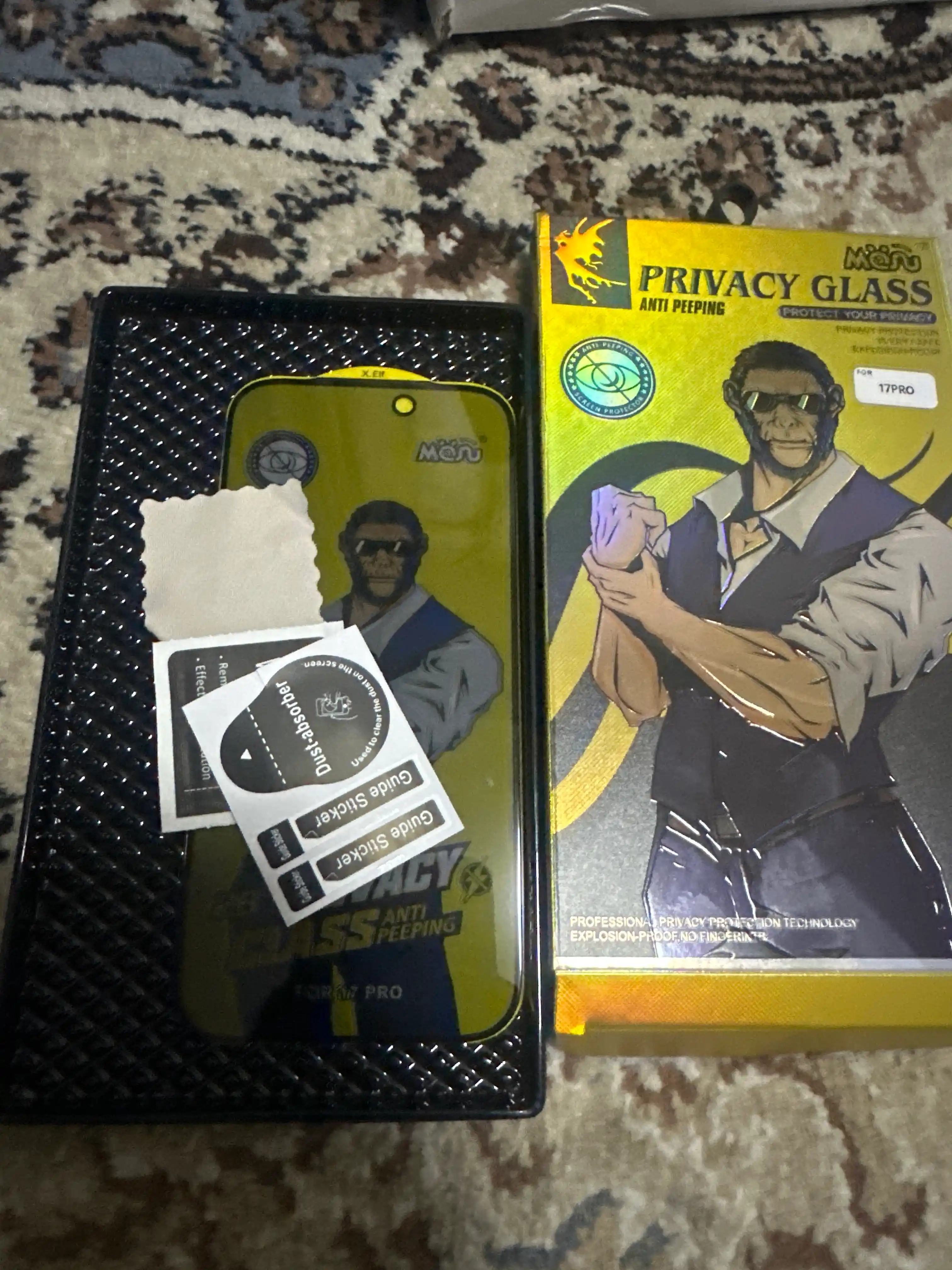 IPhone XR - 17 Pro Max uchun josusga qarshi himoya oynasi