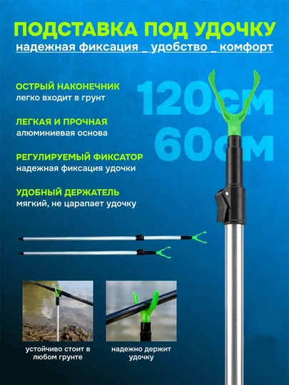 Готовый набор для рыбалки, удочка, катушка, подставка и рыболовные аксессуары