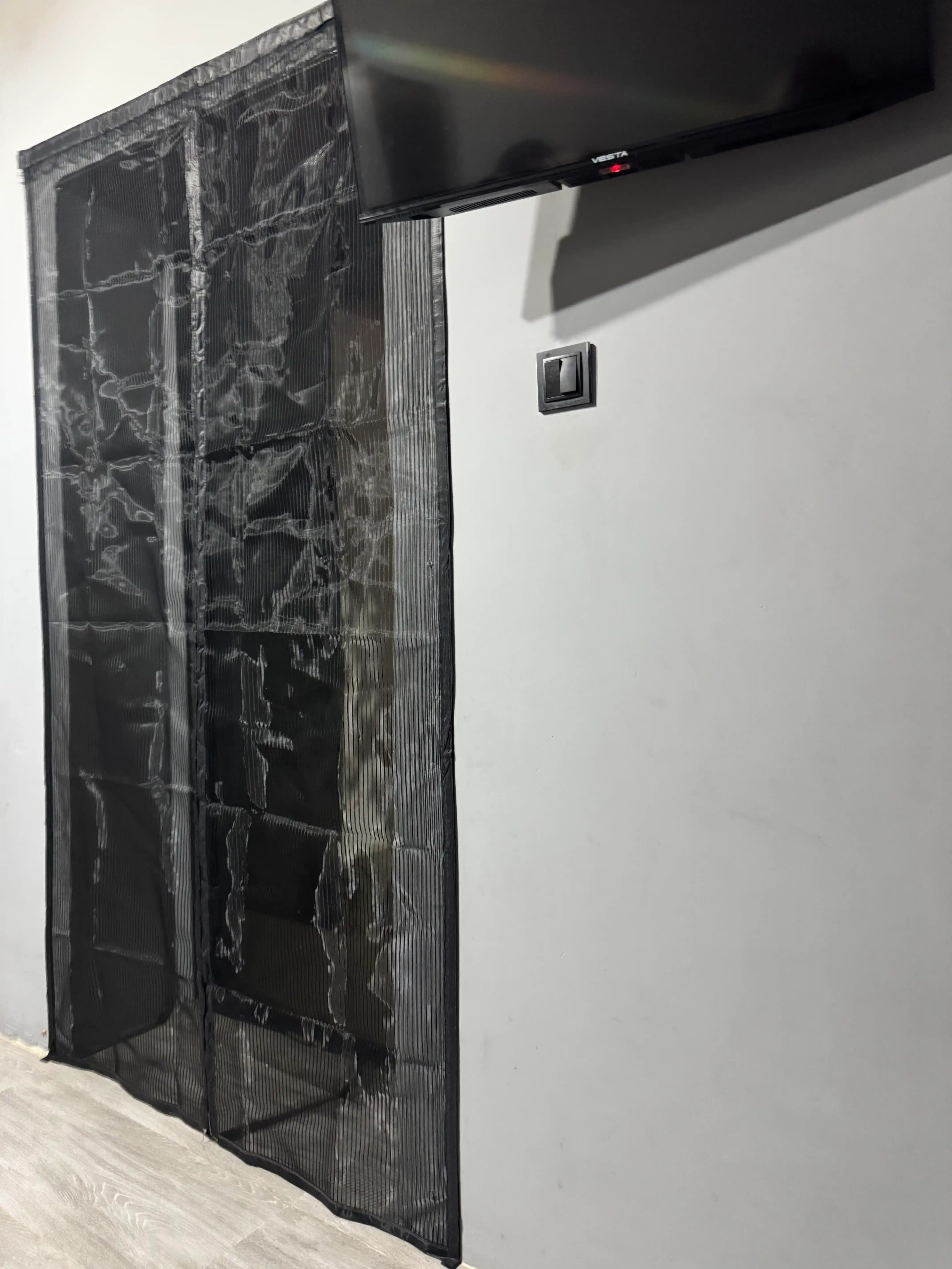 Magnitli eshik uchun chivinga qarshi to'r, 120 * 210 sm va 100 *210 sm issiq saqlovchi