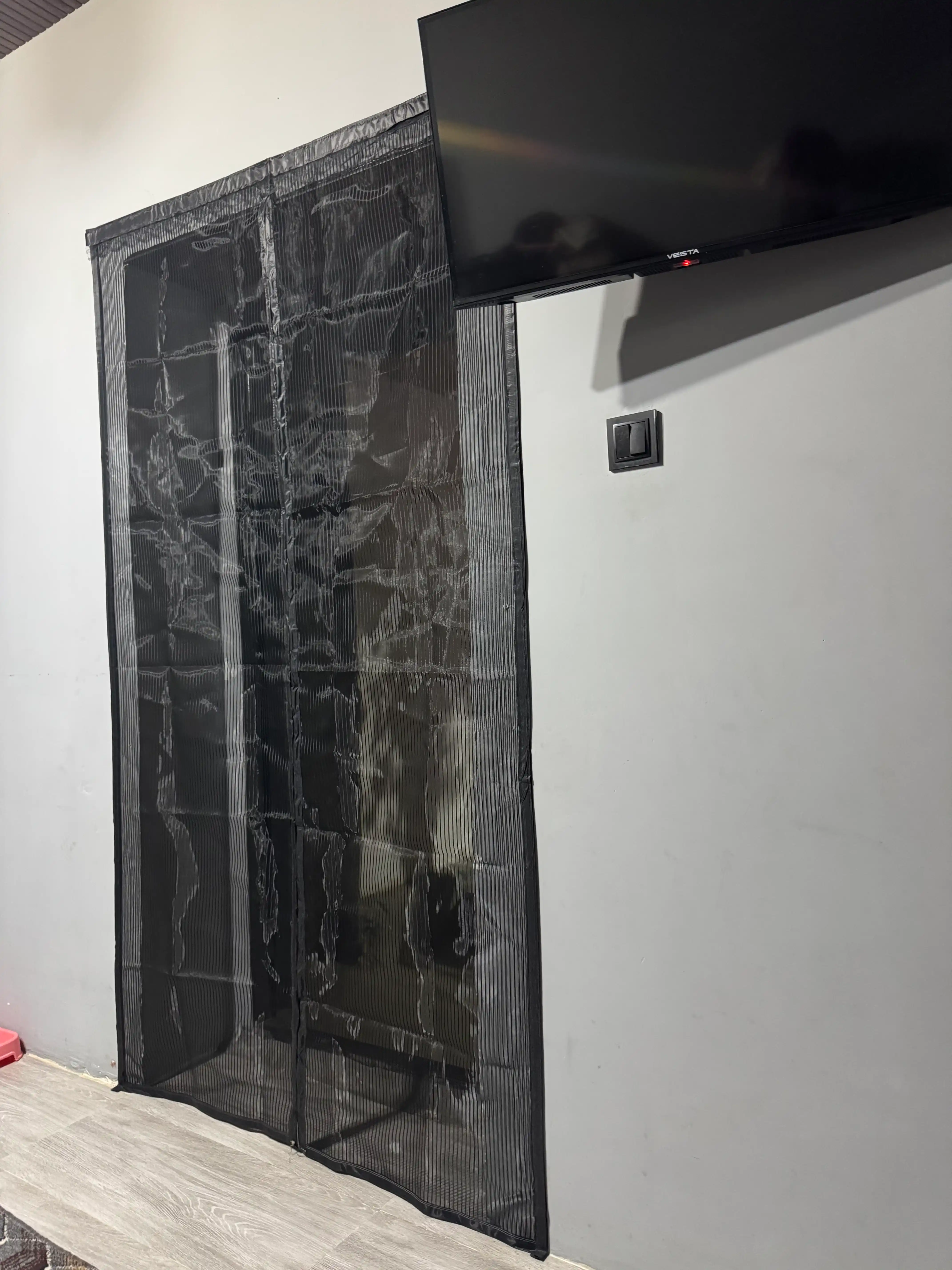 Magnitli eshik uchun chivinga qarshi to'r, 120 * 210 sm va 100 *210 sm issiq saqlovchi