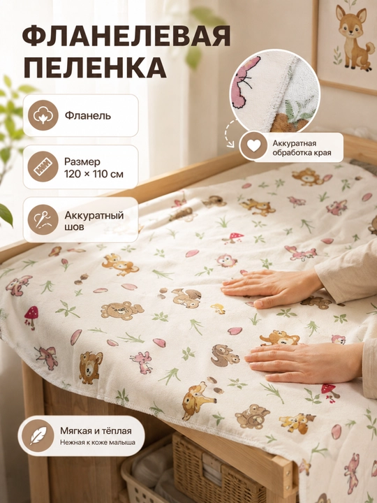 Пелёнки для новорождённых, детский простынь, плед, фланель, 100% хлопок, 120×110 см