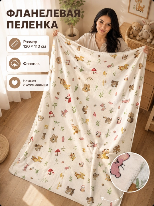Пелёнки для новорождённых, детский простынь, плед, фланель, 100% хлопок, 120×110 см