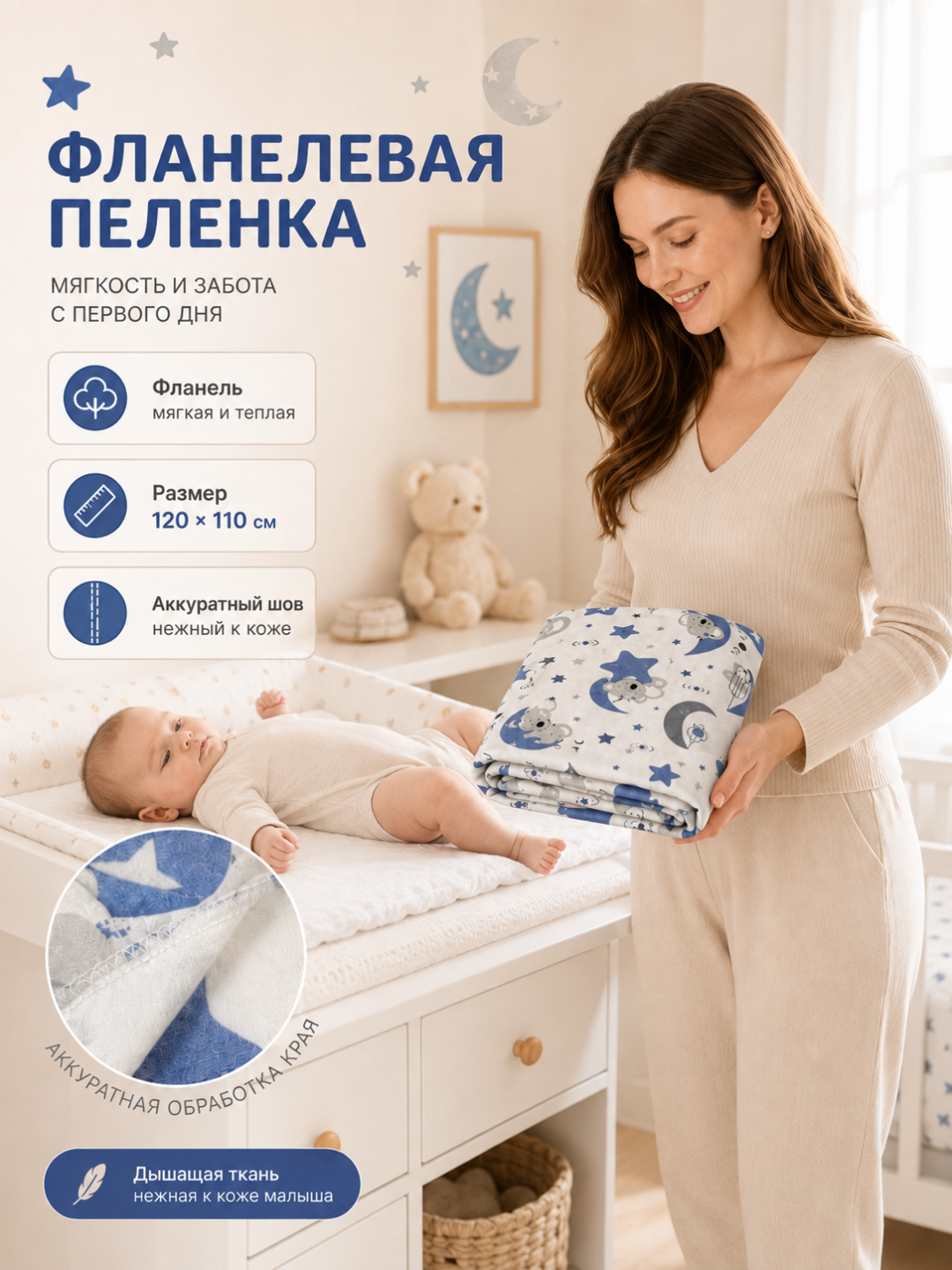 Синий меланж