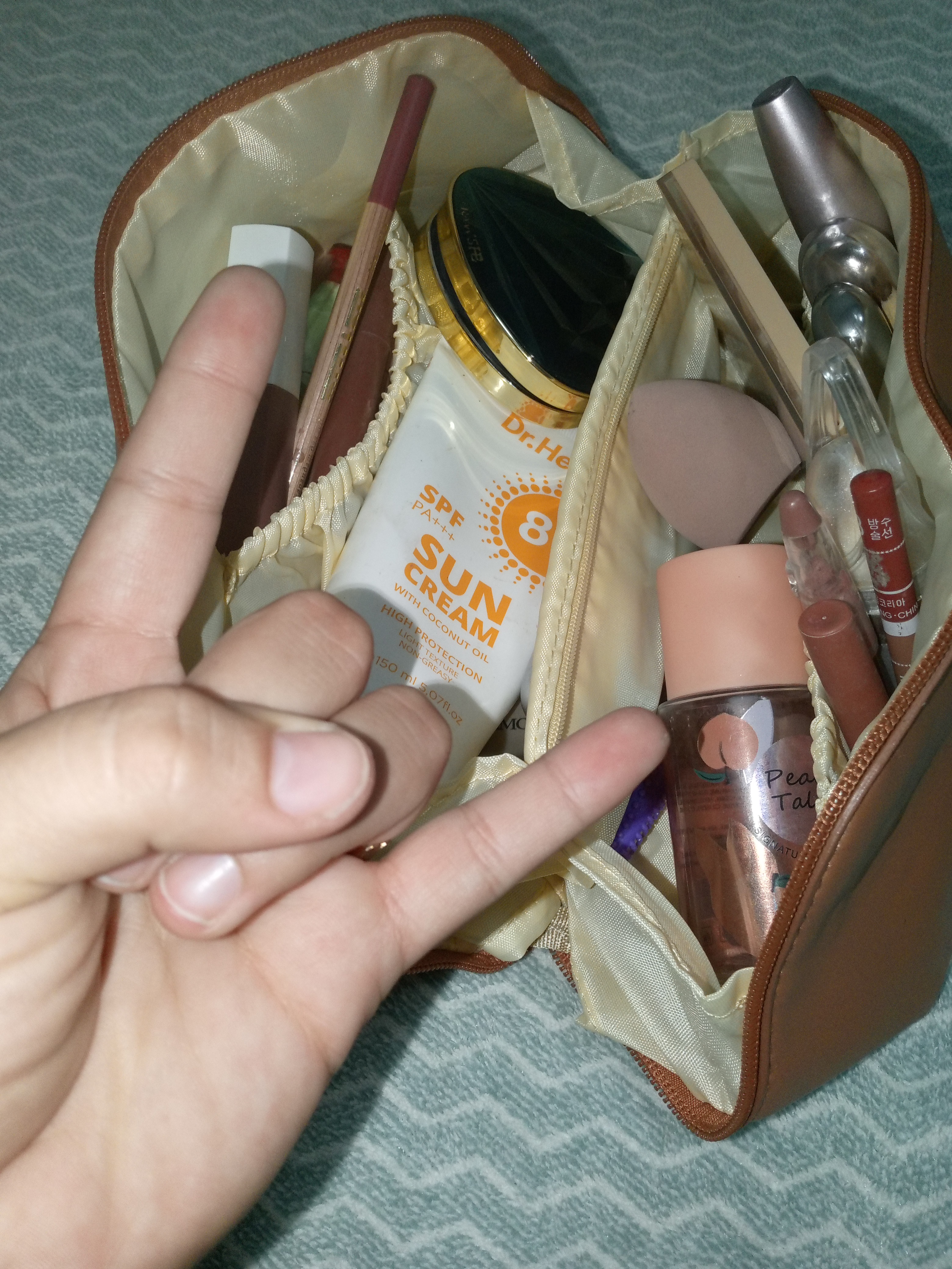 Ayollar kosmetik sumkasi, katta, kosmetika, sumka eko-charmdan, 4 xil rangda