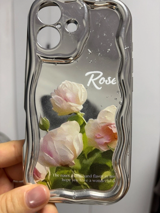 Чехол,для iPhone 15, 16, 17 Pro, Pro Max, красивый чехол с цветами