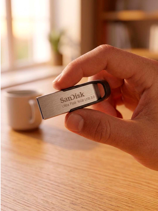 Флешка SanDisk Ultra Fair USB 3.0, 16ГБ/32ГБ/64ГБ/128ГБ
