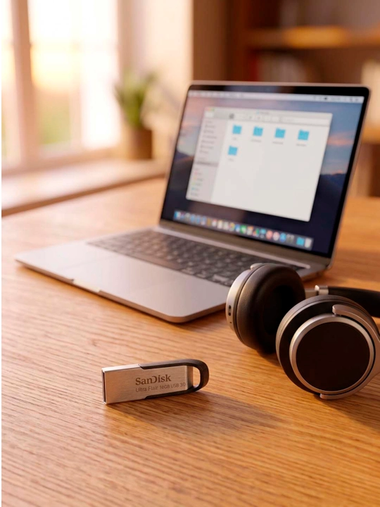 Флешка SanDisk Ultra Fair USB 3.0, 16ГБ/32ГБ/64ГБ/128ГБ
