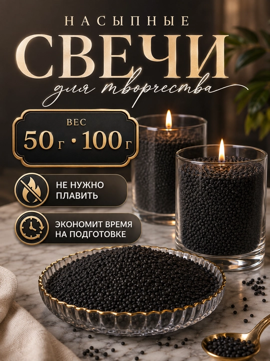 Насыпные свечи, насыпной воск для свечей, в гранулах - 