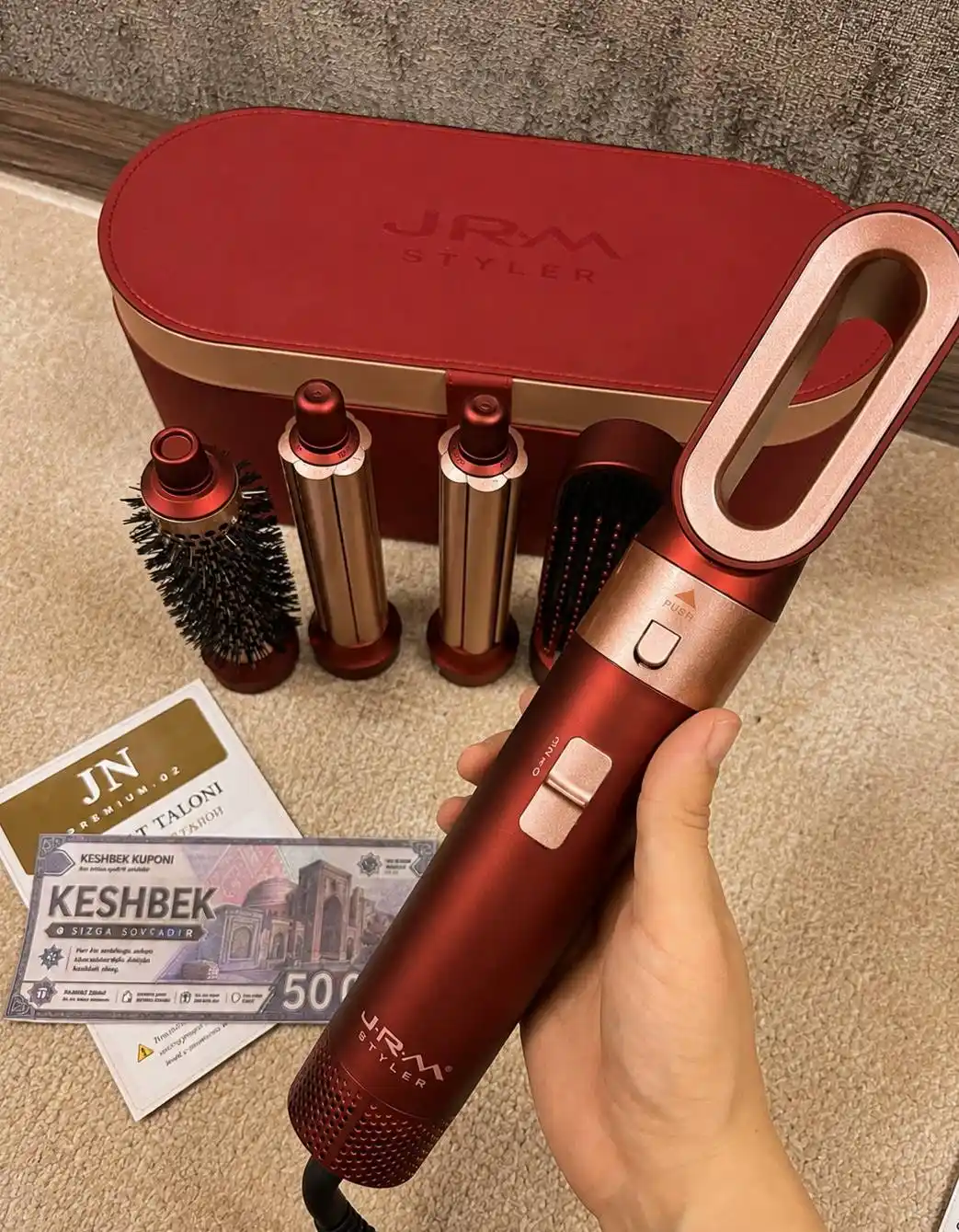 Фен-стайлер Airwrap JRM, воздушная укладка, мультистайлер для волос, 1600W