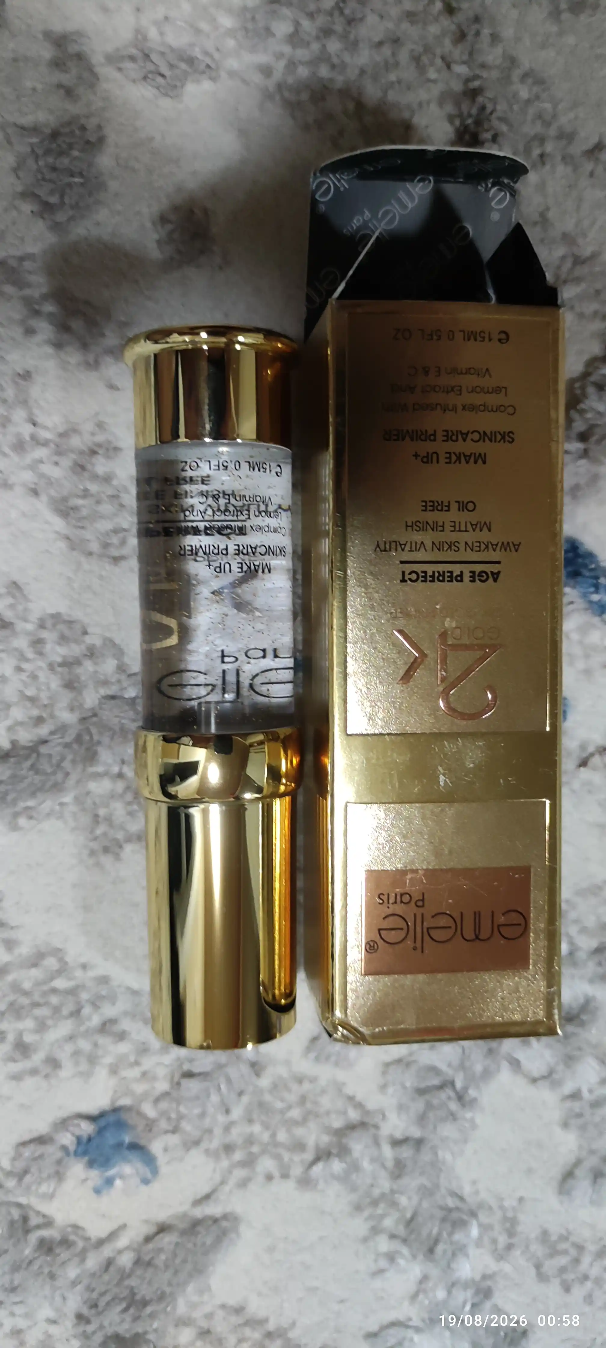 Основа под макияж EMELIE 24K GOLD, база под макияж для лица, праймер, тональная основа