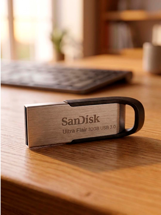 Флешка SanDisk Ultra Fair USB 3.0, 16ГБ/32ГБ/64ГБ/128ГБ