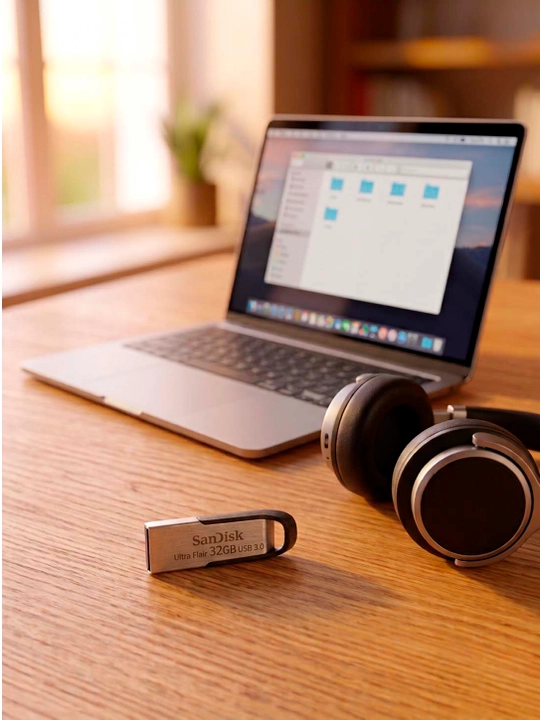 Флешка SanDisk Ultra Fair USB 3.0, 16ГБ/32ГБ/64ГБ/128ГБ