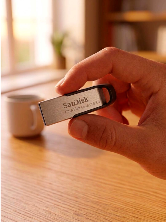 Флешка SanDisk Ultra Fair USB 3.0, 16ГБ/32ГБ/64ГБ/128ГБ