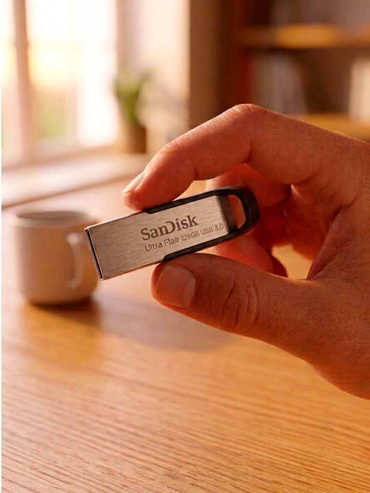 Флешка SanDisk Ultra Fair USB 3.0, 16ГБ/32ГБ/64ГБ/128ГБ